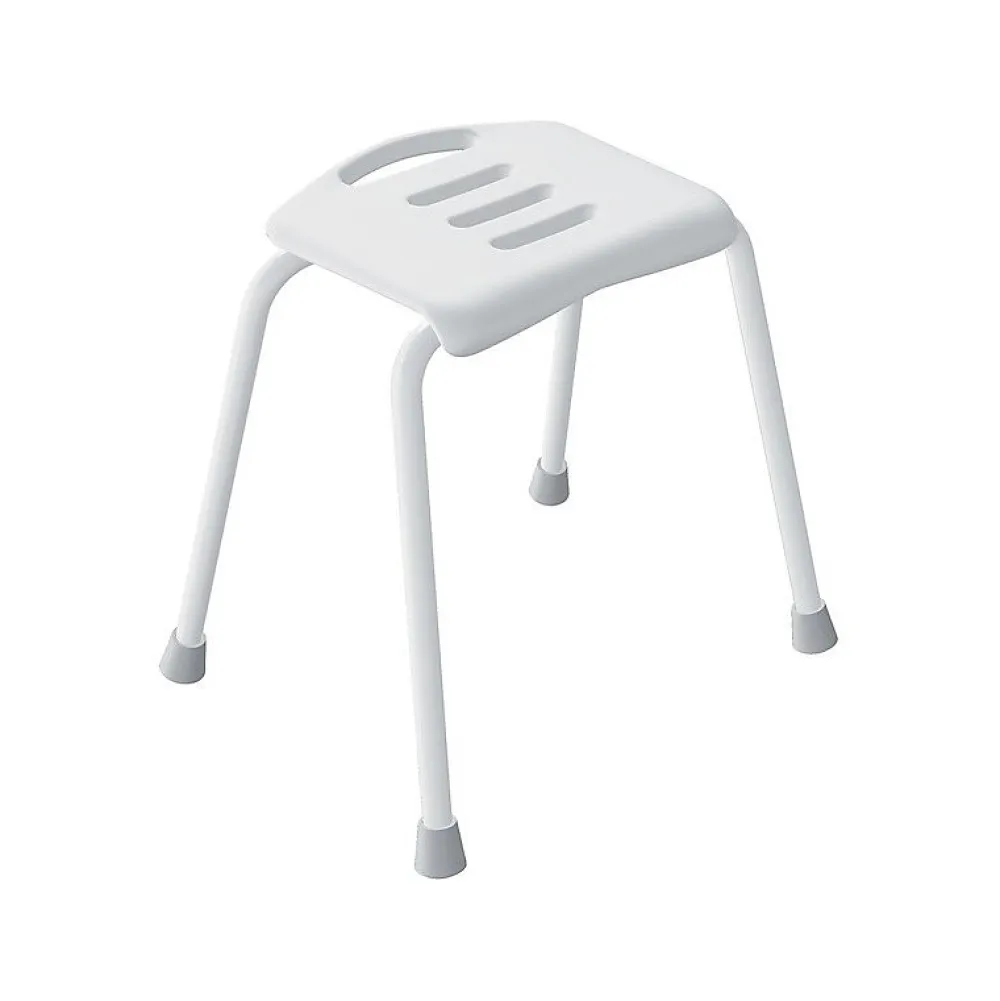 Spirella Tabouret Salle de bain Inoxydable Blanc