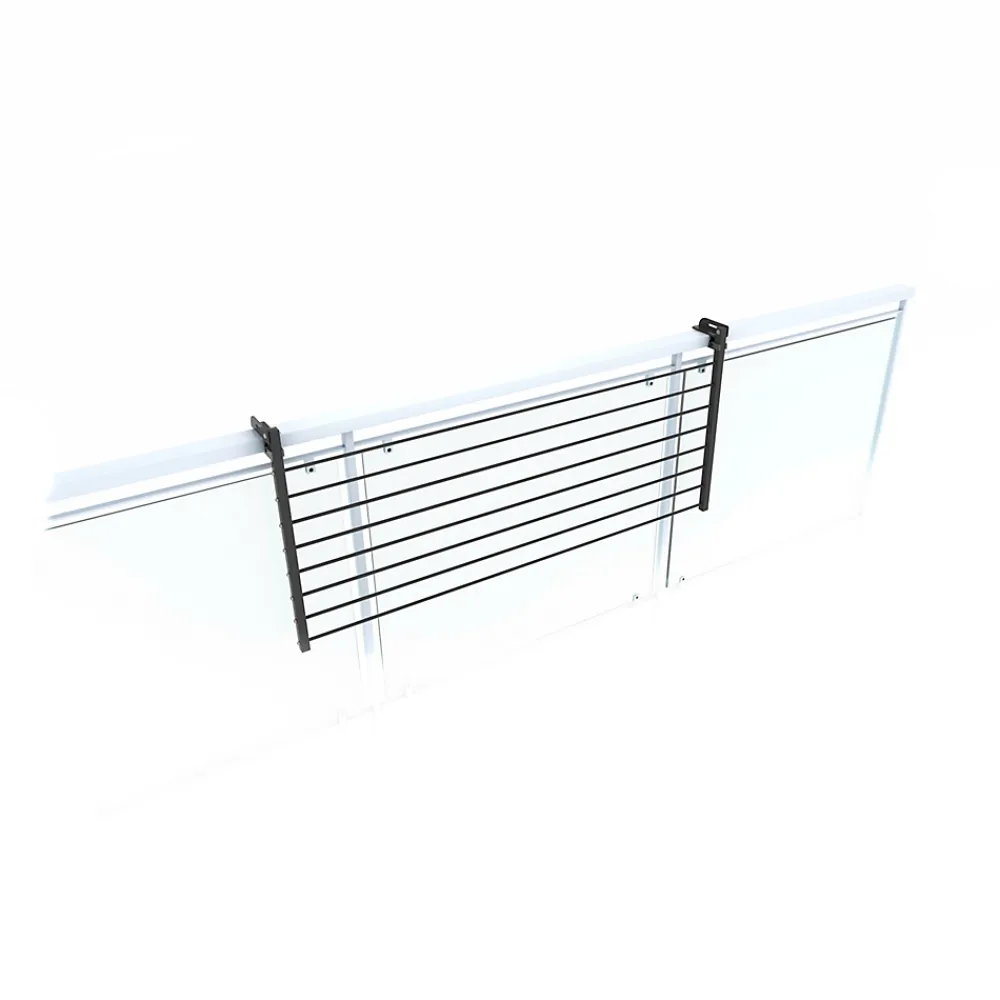 Foxydry Étagère à linge balcon pliable alu 118x63x8 cm Duo