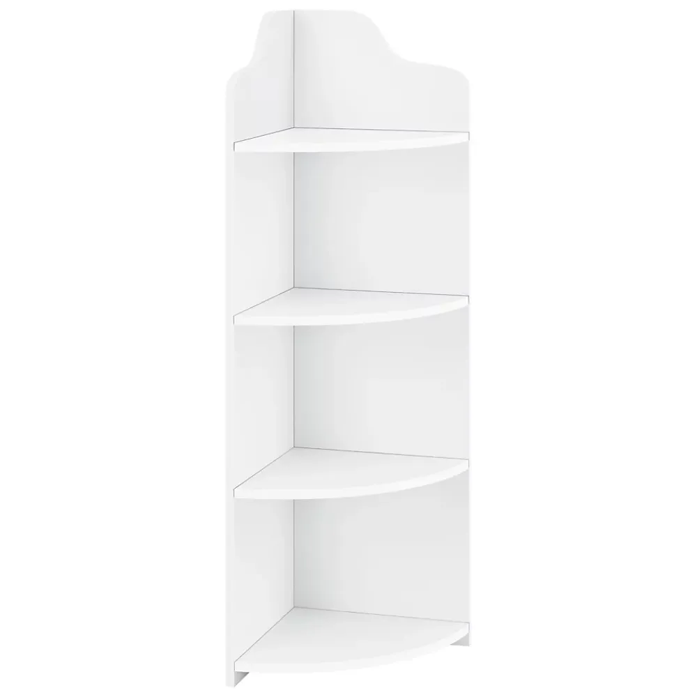 Etagère Salle De Bains|[En.Casa] Étagère Angle Bjurholm pour Salle de Bain à 4 Niveaux 90 x 28 x 28 cm Blanc en.casa