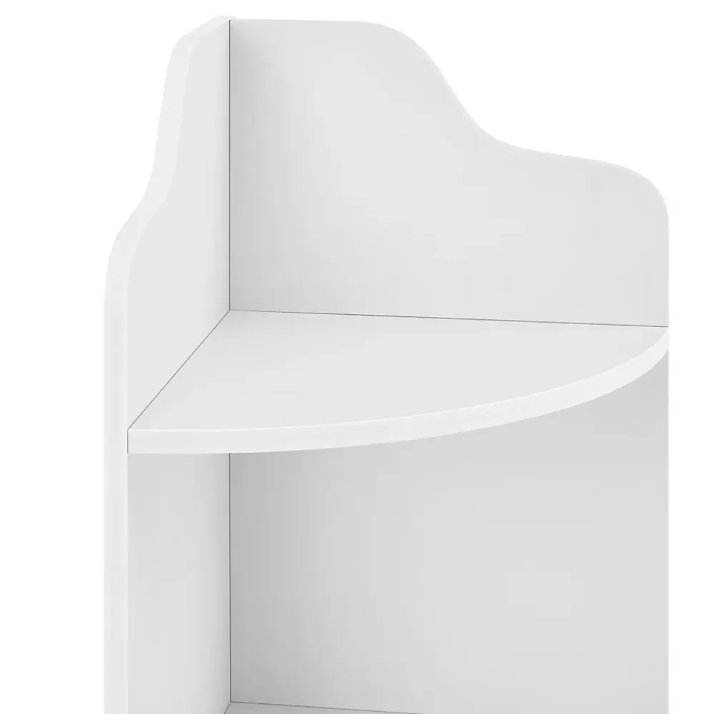 Etagère Salle De Bains|[En.Casa] Étagère Angle Bjurholm pour Salle de Bain à 4 Niveaux 90 x 28 x 28 cm Blanc en.casa