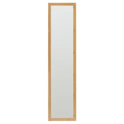 Colonne De Salle De Bains|[En.Casa] Étagère avec miroir intégré As bambou 170 x 40 x 35 cm naturel blanc