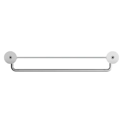 GoodHome Étagère avec porte-serviettes en verre et acier inoxydable chromé H.40 cm Cavally