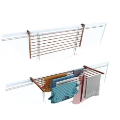 Foxydry Étagère balcon pliable 2 sens corten 118x63x8 cm Duo