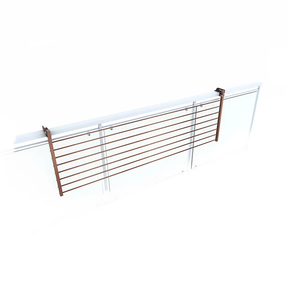 Foxydry Étagère balcon pliable 2 sens corten 118x63x8 cm Duo
