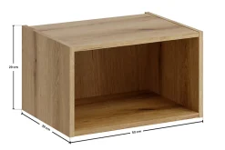 Etagère Salle De Bains|Furnidea Étagère basse suspendue pour meuble sous vasque 50 cm NOVA chêne Coast Evoke