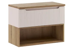 Etagère Salle De Bains|Furnidea Étagère basse suspendue pour meuble sous vasque 50 cm NOVA chêne Coast Evoke