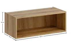 Furnidea Étagère basse suspendue pour meuble sous vasque 80 cm NOVA chêne Coast Evoke