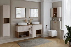 Etagère Salle De Bains|Furnidea Étagère cube de salle de bain suspendue 30 x 57 cm NOVA chêne Coast Evoke