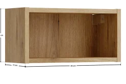 Etagère Salle De Bains|Furnidea Étagère cube de salle de bain suspendue 40 x 20 cm NOVA chêne Coast Evoke