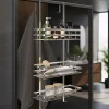 Etagère Salle De Bains|Tectake Étagère de douche en Acier inoxydable avec 3 étagères argent