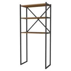 Etagère Salle De Bains|[En.Casa] Étagère de salle de bain Askersund 160 x 66 x 34 cm effet noyer en.casa