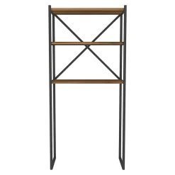 Etagère Salle De Bains|[En.Casa] Étagère de salle de bain Askersund 160 x 66 x 34 cm effet noyer en.casa