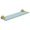 Etagère Salle De Bains|GoodHome Étagère de salle de bain en verre et acier inoxydable or H.40 cm Cavally