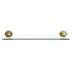 Etagère Salle De Bains|GoodHome Étagère de salle de bain en verre et acier inoxydable or H.40 cm Cavally