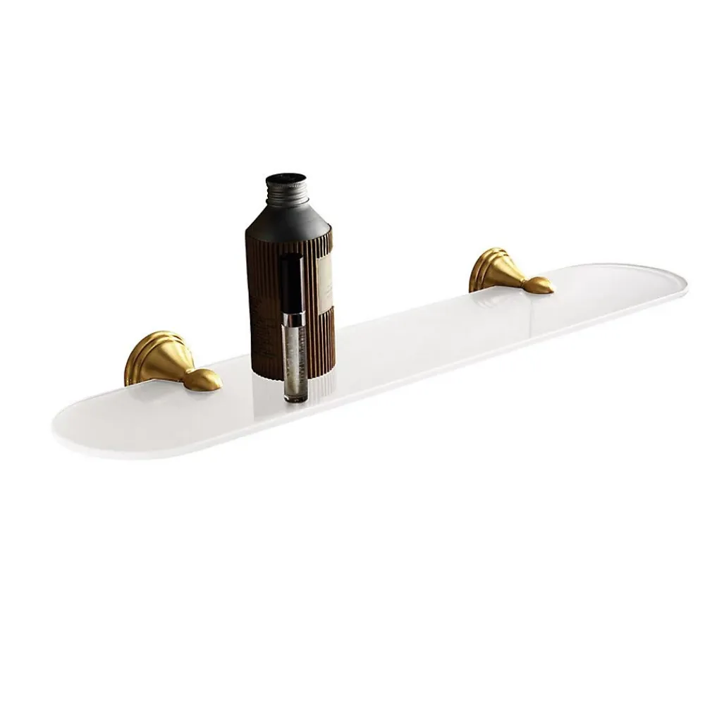 Etagère Salle De Bains|Kiamami Valentina Étagère De Salle De Bains Murale En Verre Et Acier Couleur Bronze