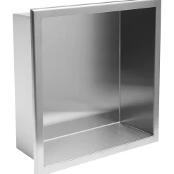 Rea ÉTAGÈRE D'ENCASTREMENT POUR SALLE DE BAINS 1 30X30X10 BRUSH STEEL