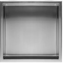 Rea ÉTAGÈRE D'ENCASTREMENT POUR SALLE DE BAINS 1 30X30X10 BRUSH STEEL