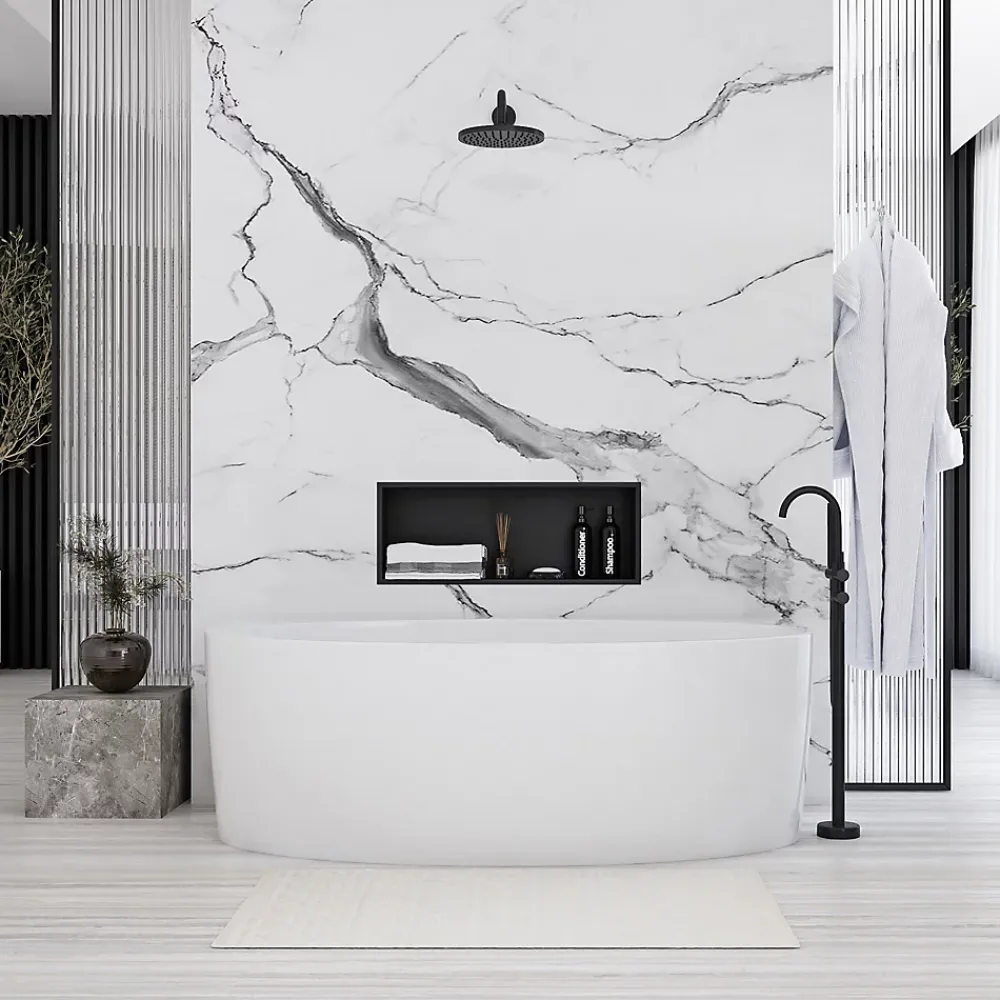 Etagère Salle De Bains|Rea ÉTAGÈRE D'ENCASTREMENT POUR SALLE DE BAINS 6 30X60X10 BLACK