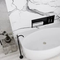 Etagère Salle De Bains|Rea ÉTAGÈRE D'ENCASTREMENT POUR SALLE DE BAINS 6 30X60X10 BLACK