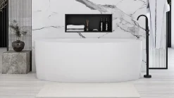 Etagère Salle De Bains|Rea ÉTAGÈRE D'ENCASTREMENT POUR SALLE DE BAINS 6 30X60X10 BLACK