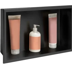 Etagère Salle De Bains|Rea ÉTAGÈRE D'ENCASTREMENT POUR SALLE DE BAINS 5 30X45X10 BLACK