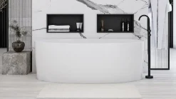 Etagère Salle De Bains|Rea ÉTAGÈRE D'ENCASTREMENT POUR SALLE DE BAINS 5 30X45X10 BLACK
