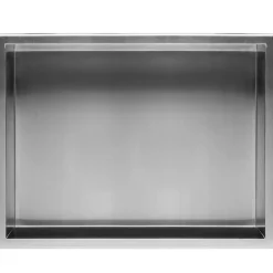 Etagère Salle De Bains|Rea ÉTAGÈRE D'ENCASTREMENT POUR SALLE DE BAINS 2 30X45X10 BRUSH STEEL
