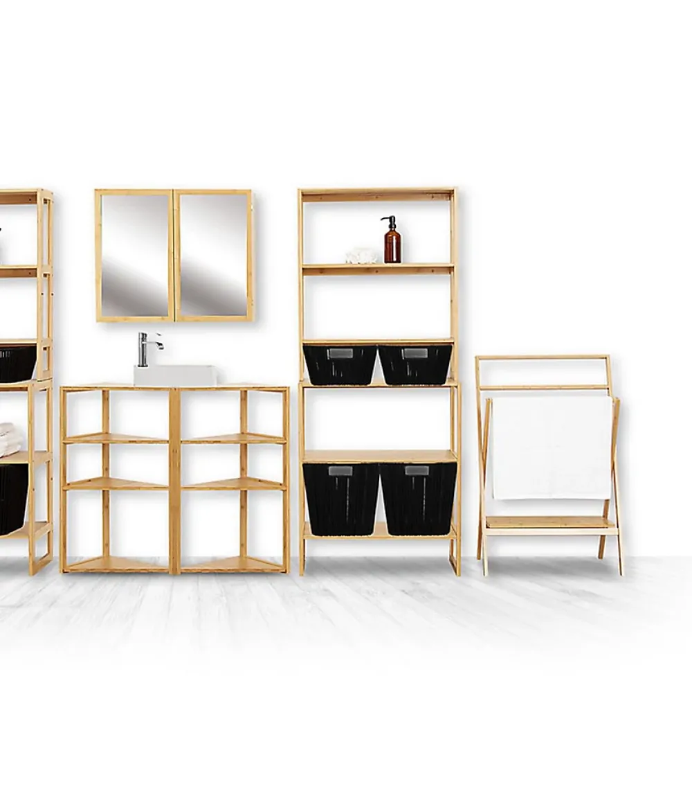5Five Étagère haute 2 niveaux 30cm Bambou Lab'n modul -