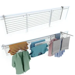 Etendoir À Linge|Foxydry Étagère linge blanc pliable extérieur 162x63x8 cm Duo