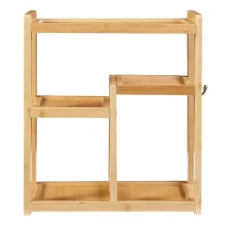 Etagère Salle De Bains|Meuble De Salle De Bains Faible Profondeur|[En.Casa] Étagère murale pour salle de bain Höör bambou 42 x 37 x 17 cm naturel en.casa
