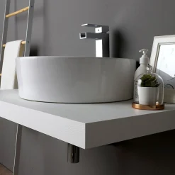 Kiamami Valentina Étagère Pour Sous-Lavabo 90 Cm En Bois Blanc - Valentina