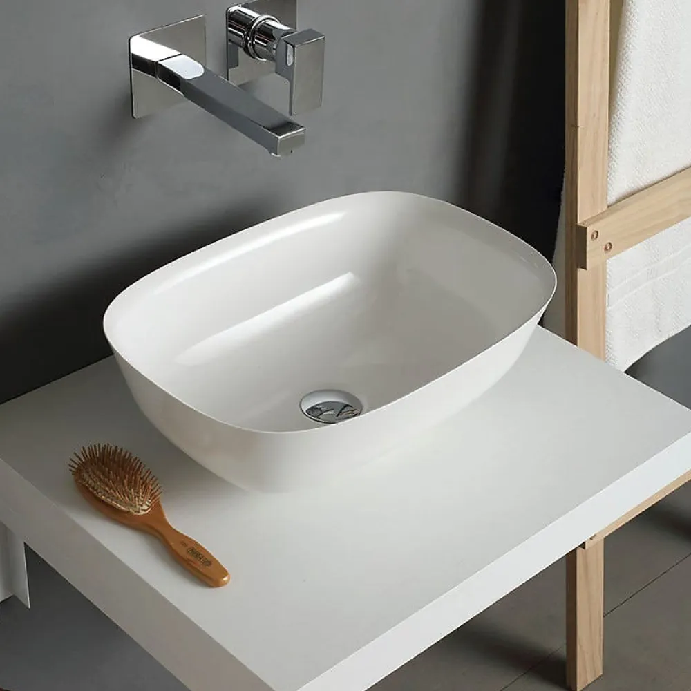 Kiamami Valentina Étagère Pour Sous-Lavabo 90 Cm En Bois Blanc - Valentina