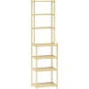 Homcom Étagère salle de bain bois bambou verni 7 niveaux étagères à lattes dim. 44 x 33 x 180 cm