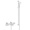 Robinet De Baignoire|Grohe Tempesta 100 ensemble de douche complet 3 jets + mitigeur thermostatique bain/douche 1/2", chrome (34598000-28789002)