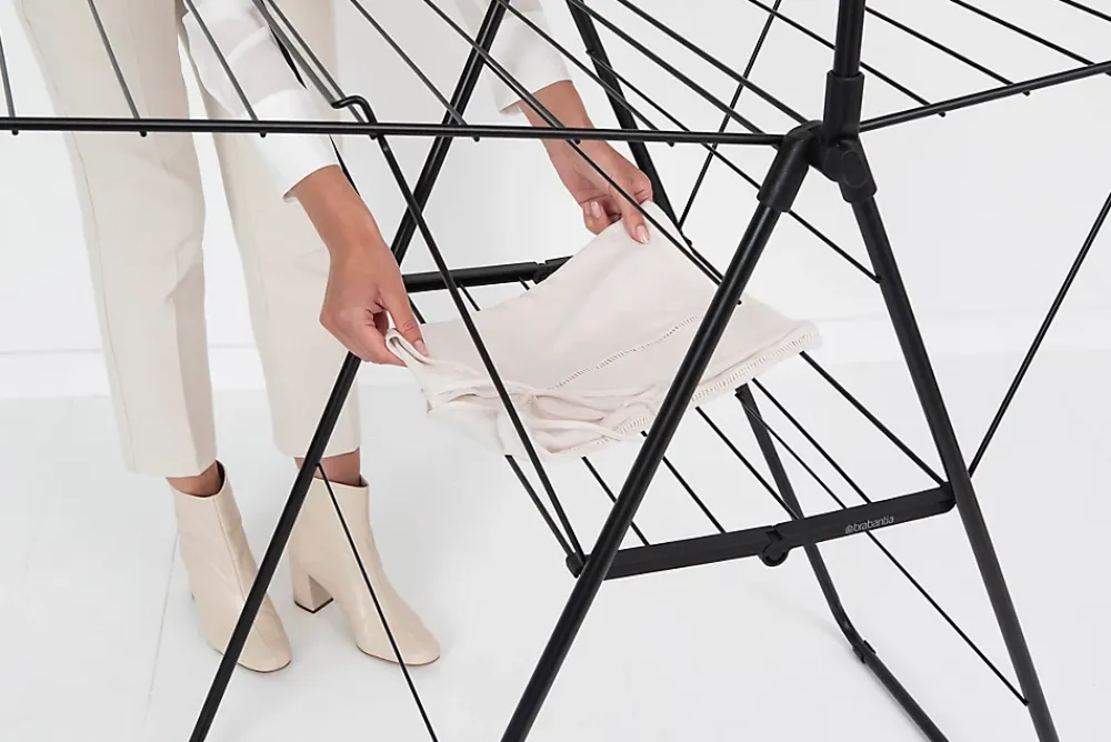 Etendoir À Linge|Brabantia Étendoir à linge 25 m Hangon avec portant à cintre coloris noir