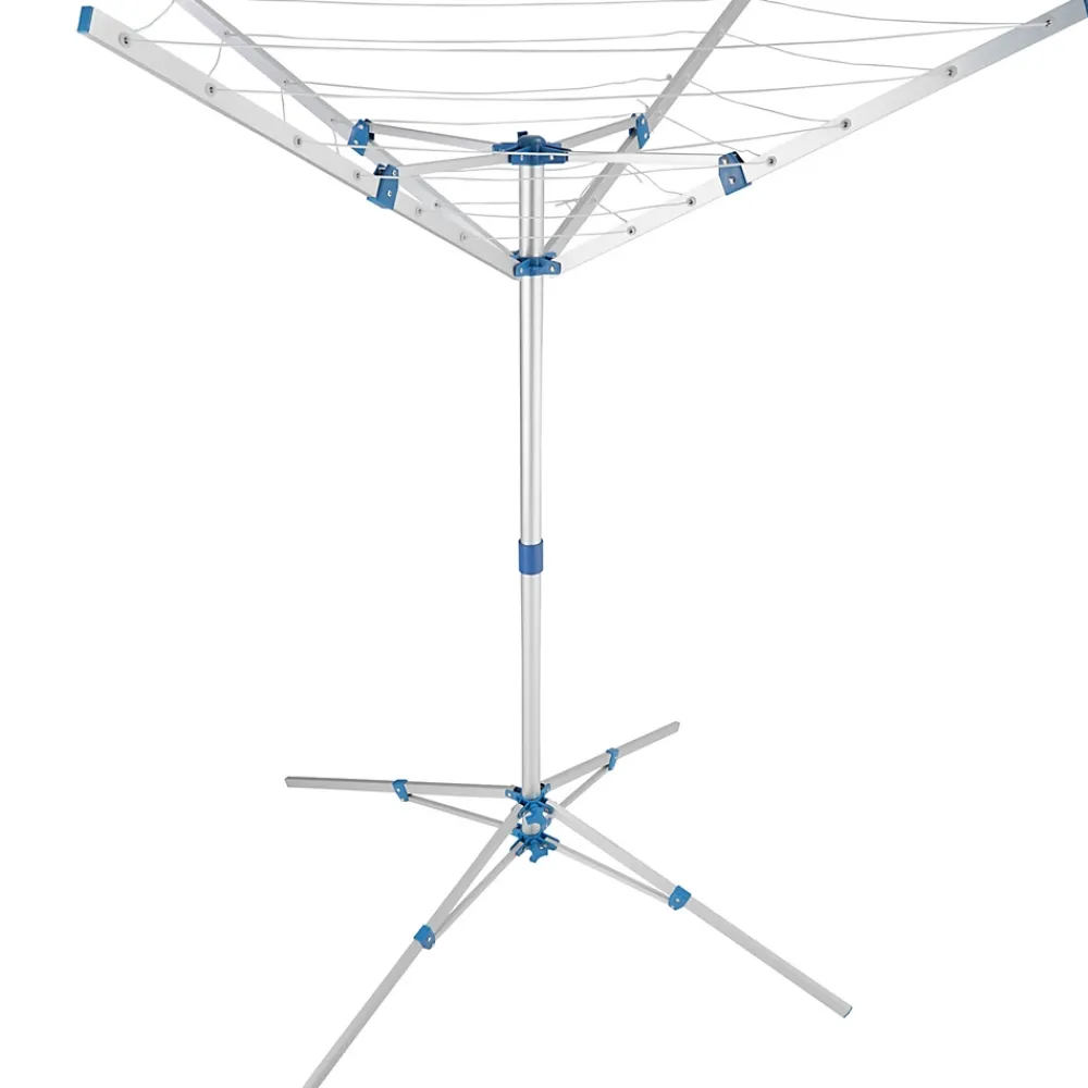 Etendoir À Linge|Tectake Étendoir à linge avec pied en Aluminium Pliable 102 x 102 x 160 cm gris