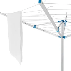 Etendoir À Linge|Tectake Étendoir à linge avec pied en Aluminium Pliable 102 x 102 x 160 cm gris