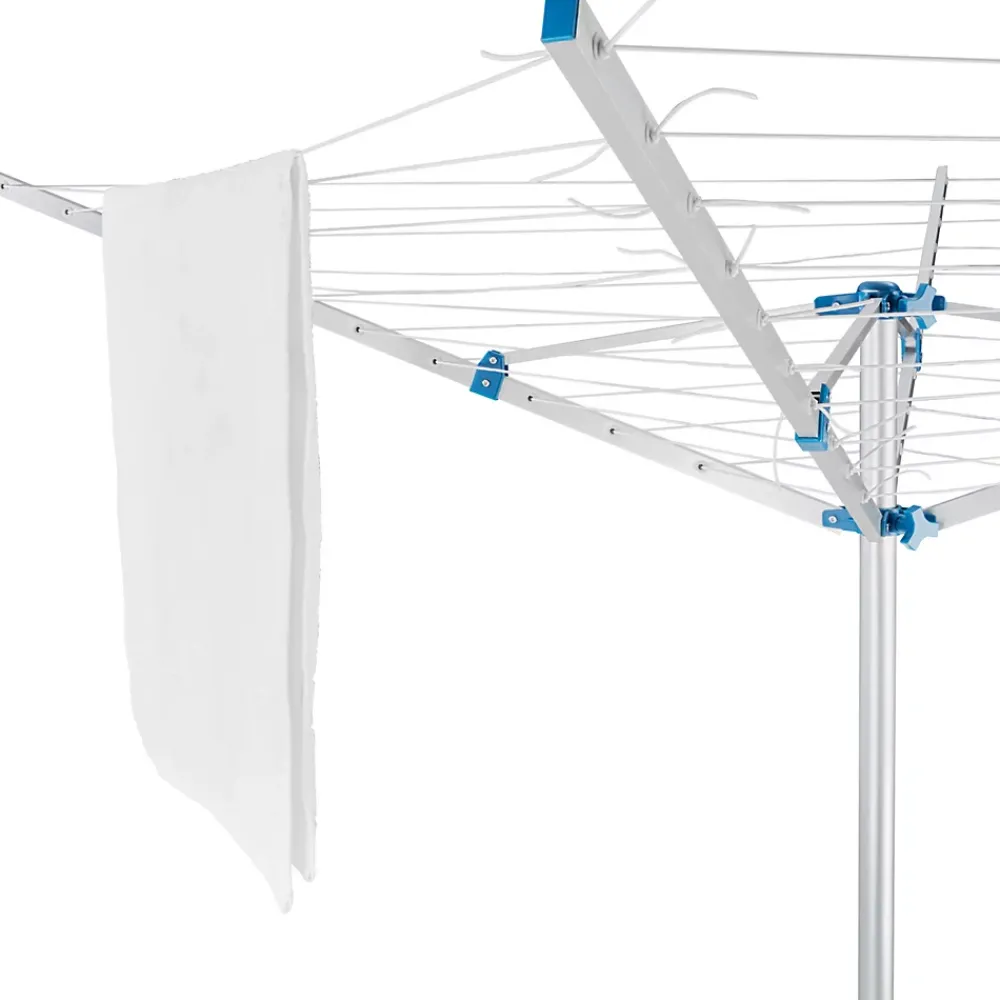 Etendoir À Linge|Tectake Étendoir à linge avec pied en Aluminium Pliable 102 x 102 x 160 cm gris