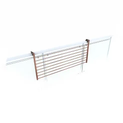 Etendoir À Linge|Foxydry Étendoir corten pliable pour balcon 62x63x8 cm Duo