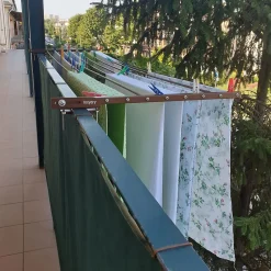 Etendoir À Linge|Foxydry Étendoir corten pliable pour balcon 62x63x8 cm Duo