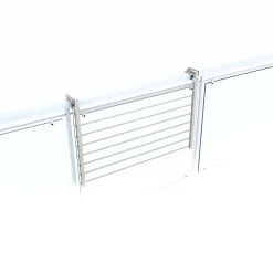 Foxydry Étendoir extérieur blanc rabattable alu 82x63x8 cm Duo