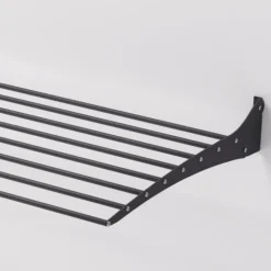 Foxydry Étendoir mural noir pliant alu 100x50x10cm bas Fold Down 100