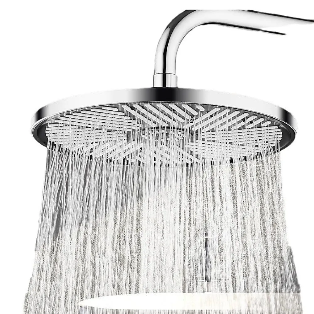 Pommeau De Douche, Flexible Et Barre De Douche|Deko Tete de Douche Pluie Anti Calcaire, 15CM Tete de Douche Haute Pression, Pommeau de Douche Fixe, Pommeau Carré Universelle