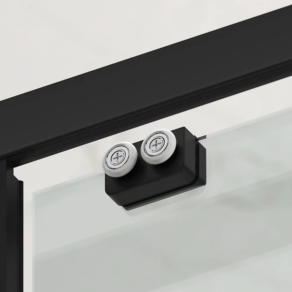 Swiss Aqua Technologies TEX BB Porte de douche 110x195cm coulissante anticalcaire avec profilés noir mat (SATTEXDBB110CT-SET)