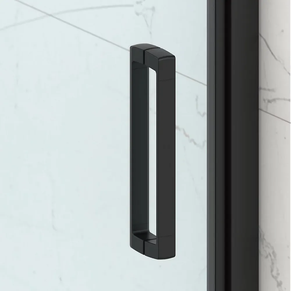Swiss Aqua Technologies TEX-C Porte de douche 100x195cm ouverture gain de place anticalcaire avec profilés noir mat (SATTEXC100CT)