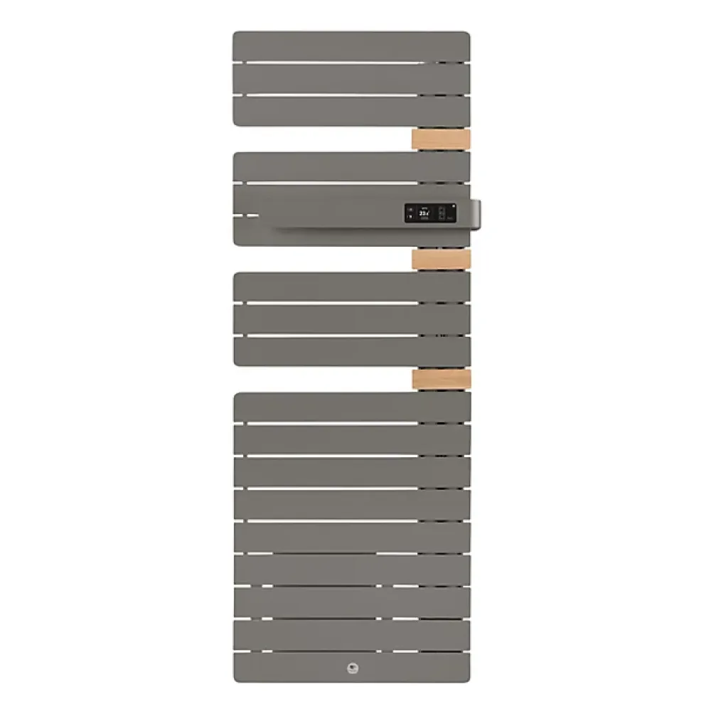 Sèche-Serviettes Soufflant|Thermor - Sèche-serviettes Allure 3 mat à droite avec soufflerie 1750W gris roche/chêne - 483190