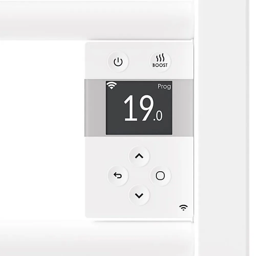 Sèche-Serviettes Soufflant|Thermor Radiateur sèche-serviettes connecté Riva 5 avec soufflerie 20000W Blanc brillant
