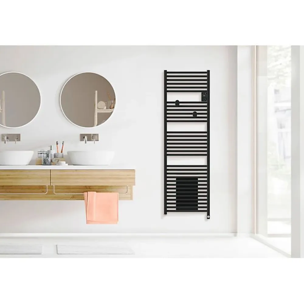 Sèche-Serviettes Soufflant|Thermor Radiateur sèche-serviettes connecté Riva 5 avec soufflerie 20000W Blanc brillant