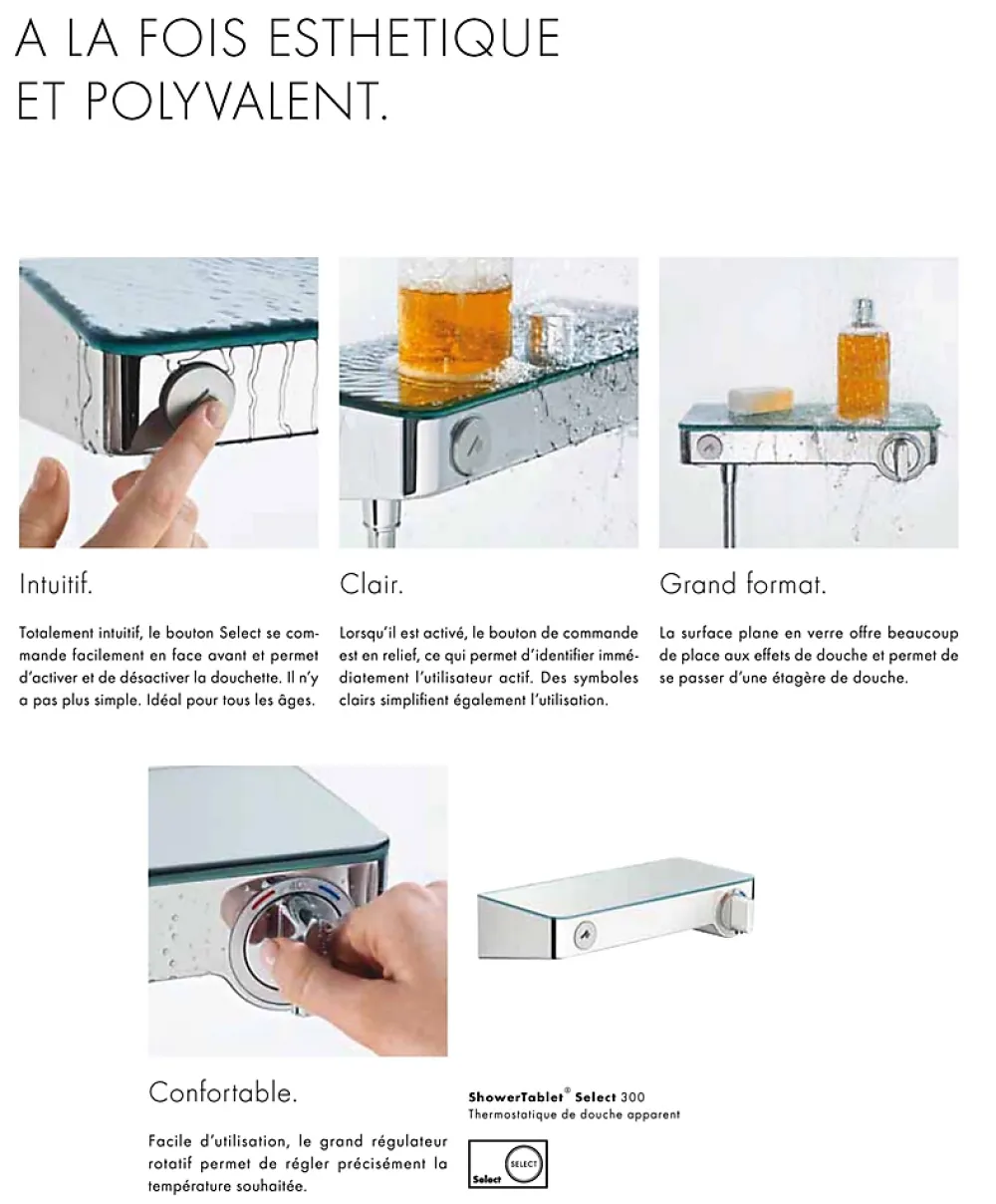 Hansgrohe Thermostatique douche 300 chromé ShowerTablet