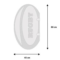 Ti'Pi - Séparateur pour urinoir en forme de ballon de rugby - Anti tag - Anti choc - Intérieur et extérieur - Gris